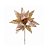 Flor Bico de Papagaio Pick Natal Luxo Rosê Gold Tecido Frisado Glitter e Lantejoulas 28cm - Imagem 6