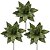 Kit 3 Flores Bico de Papagaio Natalina Pick Veludo Verde Pistache Luxo  Glitter e Lantejoulas 30x30cm - Imagem 1