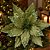 Flor Bico de Papagaio Natalina Pick Veludo Verde Pistache Luxo  Glitter e Lantejoulas 30x30cm - Imagem 2