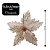 Flor Bico de Papagaio Natalina Luxo Champanhe Tecido Frisado Glitter 33x33cm Pick Decorativo - Imagem 4