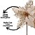 Flor Bico de Papagaio Natalina Luxo Champanhe Tecido Frisado Glitter 33x33cm Pick Decorativo - Imagem 6