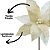 Flor Bico de Papagaio Natalina Luxo Branco Cristal e Creme Tecido Frisado Lantejoulas Furta-Cor 36cm Pick Decorativo - Imagem 4
