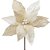 Kit 3 Flores Bico de Papagaio Natalina Luxo Branco Cristal e Creme Tecido Frisado Lantejoulas Furta-Cor 36cm - Imagem 8