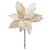 Kit 3 Flores Bico de Papagaio Natalina Luxo Branco Cristal e Creme Tecido Frisado Lantejoulas Furta-Cor 36cm - Imagem 7