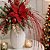 Galho Pendente Natalino Vermelho com Lantejoulas 70cm Decoração Luxo - Imagem 2