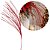 Galho Pendente Natalino Vermelho com Lantejoulas 70cm Decoração Luxo - Imagem 1