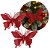 Jogo 4 Borboletas Vermelho Glitter 12x18cm Enfeite Natal com Presilha - Imagem 4