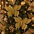 Kit 4 Borboletas Natalinas Dourado Acetinadas Glitter Vazado 18x12cm com Presilha - Imagem 2