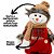 Kit Papai Noel e Boneco de Neve Decorativos Retráteis Pelúcia Xadrez Vermelho 35 a 45cm - Imagem 6