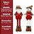Kit Papai Noel e Boneco de Neve Decorativos Retráteis Pelúcia Xadrez Vermelho 35 a 45cm - Imagem 10