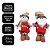 Kit Papai Noel e Boneco de Neve Decorativos Retráteis Pelúcia Xadrez Vermelho 35 a 45cm - Imagem 3