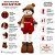 Kit Papai Noel e Boneco de Neve Decorativos Retráteis Pelúcia Xadrez Vermelho 35 a 45cm - Imagem 7