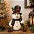 Boneco de Neve Decorativo Natalino Sentado Pelúcia Prime 37cm Peso de Porta - Magizi - Imagem 7