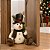 Boneco de Neve Decorativo Natalino Sentado Pelúcia Prime 37cm Peso de Porta - Magizi - Imagem 2
