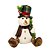 Boneco de Neve Decorativo Natalino Sentado Pelúcia Prime 37cm Peso de Porta - Magizi - Imagem 6
