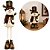 Boneco de Neve Decorativo Natalino Retrátil Pelúcia Prime 55 a 90cm com Cartola Xadrez - Magizi - Imagem 1