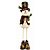 Boneco de Neve Decorativo Natalino Retrátil Pelúcia Prime 55 a 90cm com Cartola Xadrez - Magizi - Imagem 10