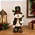 Boneco de Neve Decorativo Natalino Retrátil Pelúcia Prime 55 a 90cm com Cartola Xadrez - Magizi - Imagem 9