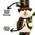 Conjunto Boneco de Neve Decorativo Natalino Retrátil Pelúcia 90cm e Sentado 37cm Cartola Xadrez - Magizi - Imagem 6