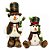 Conjunto Boneco de Neve Decorativo Natalino Retrátil Pelúcia 90cm e Sentado 37cm Cartola Xadrez - Magizi - Imagem 8