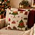 Almofada Natalina Gobelin Pinheiros e Presentes 45x45cm Premium com Enchimento - Magizi - Imagem 2