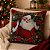 Almofada Natalina Gobelin Papai Noel e Guirlanda 45x45cm com Enchimento - Magizi - Imagem 2