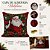 Almofada Natalina Gobelin Papai Noel e Guirlanda 45x45cm com Enchimento - Magizi - Imagem 3