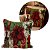 Almofada Natalina Gobelin Bico de Papagaio e Pinhas 45x45cm com Enchimento - Magizi - Imagem 5