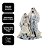 Sagrada Família Decorativa Natalina 30cm Presépio com Tecido Seda Azul Cloud Luxo - Imagem 6
