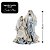 Sagrada Família Decorativa Natalina 30cm Presépio com Tecido Seda Azul Cloud Luxo - Imagem 5