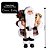 Papai Noel Decorativo Natalino Rústico Xadrez com Saco de Presentes 35cm - Imagem 5