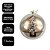 Bola de Natal Luxo Champanhe 12cm  Pinheiro Dourado, Missangas e Lantejoulas Decorativa - Imagem 4