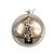 Bola de Natal Luxo Champanhe 12cm  Pinheiro Dourado, Missangas e Lantejoulas Decorativa - Imagem 1