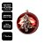 Bola de Natal Luxo Vermelha 12cm  Pinheiro Dourado, Missangas e Lantejoulas Decorativa - Imagem 4