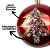 Bola de Natal Luxo Vermelha 12cm  Pinheiro Dourado, Missangas e Lantejoulas Decorativa - Imagem 3
