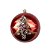 Bola de Natal Luxo Vermelha 12cm  Pinheiro Dourado, Missangas e Lantejoulas Decorativa - Imagem 1