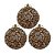 Kit 3 Bolas de Natal Luxo Champanhe e Branco 8cm com Missangas e Lantejoulas Decorativas - Imagem 6