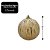Kit 3 Bolas de Natal Bege Aveludadas 8cm com Rajado Dourado Luxo Decorativas - Imagem 5