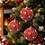Kit 3 Bolas de Natal Vermelhas 8cm Glitter Luxo com Pérolas Brancas Decorativas - Magizi - Imagem 2