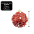 Kit 3 Bolas de Natal Vermelhas 8cm Glitter Luxo com Pérolas Brancas Decorativas - Magizi - Imagem 5