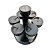 Jogo Porta Condimentos Giratório 6 Potes de Vidro Diamond 85ml com Base - Belovidro - Imagem 6