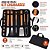 Kit Churrasco 9 Peças Aço Inox com Cabo de Madeira e Maleta com Zíper Prime - Imagem 2