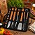 Kit Churrasco 9 Peças Aço Inox com Cabo de Madeira e Maleta com Zíper Prime - Imagem 3