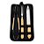 Kit Churrasco 3 Peças Aço Inox Cabo de Madeira com Maleta Pasta, Alça e Zíper - Imagem 1