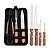 Kit 7 Peças Facas Tramontina Dynamic + Utensílios para Churrasco Aço Inox Cabo Madeira - Imagem 1