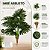 Planta Imbé Artificial Permanente 90cm com Tronco e 7 Folhas Verdes Decorativas - Imagem 2