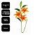 Haste Lírio Permanente 3D Silicone Laranja 100cm com 3 Flores e 1 Botão - Imagem 4