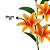 Haste Lírio Permanente 3D Silicone Laranja 100cm com 3 Flores e 1 Botão - Imagem 7