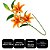Haste Lírio Permanente 3D Silicone Laranja 100cm com 3 Flores e 1 Botão - Imagem 5