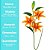 Haste Lírio Permanente 3D Silicone Laranja 100cm com 3 Flores e 1 Botão - Imagem 8